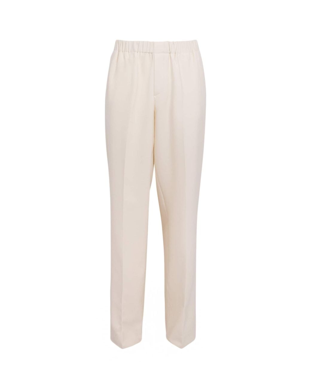 Sandro White Cotton-Blend Straight-Fit Trousers for men