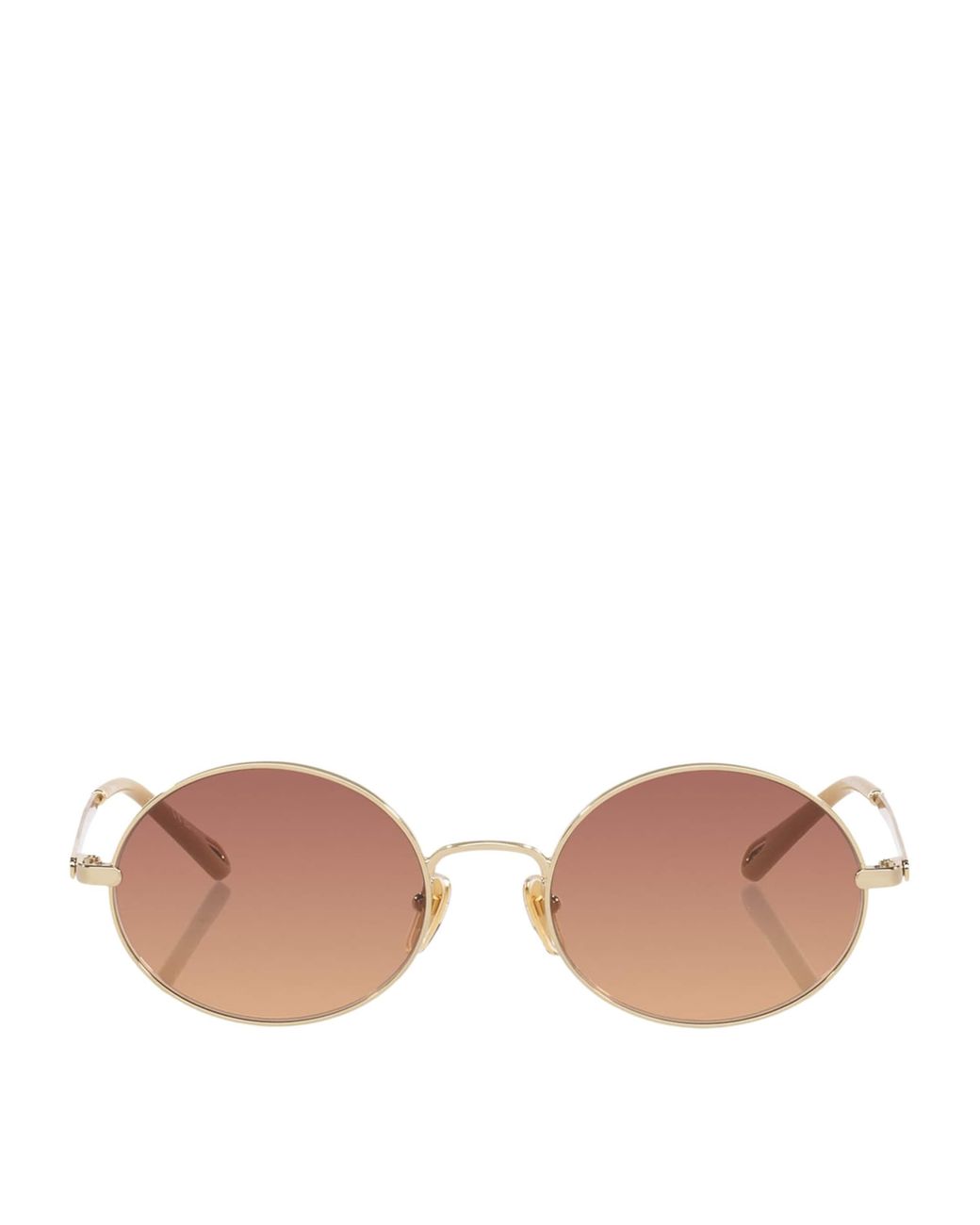 Chloé Pink Metal Aly Round Sunglasses