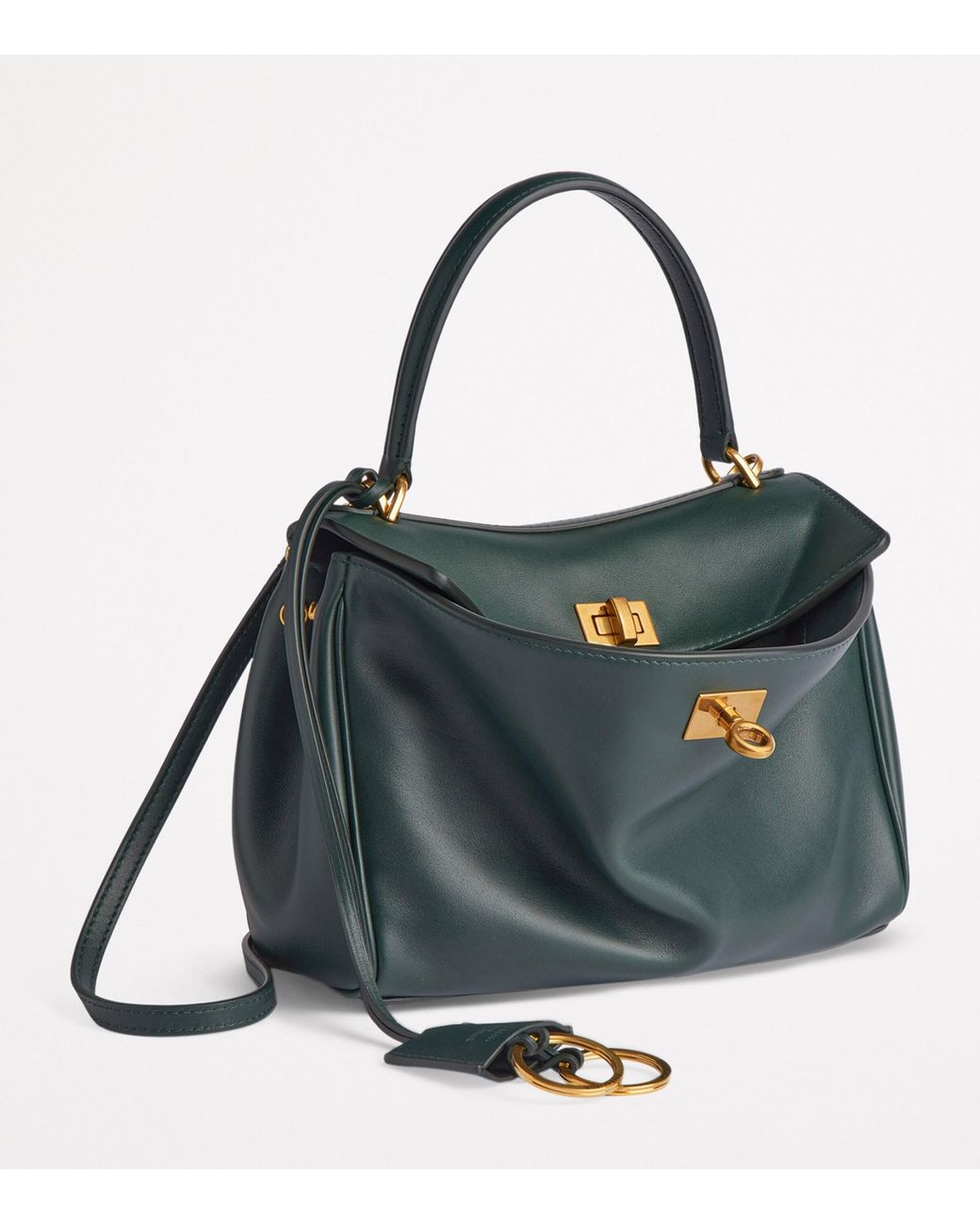Balenciaga Green Mini Leather Rodeo Top-Handle Bag