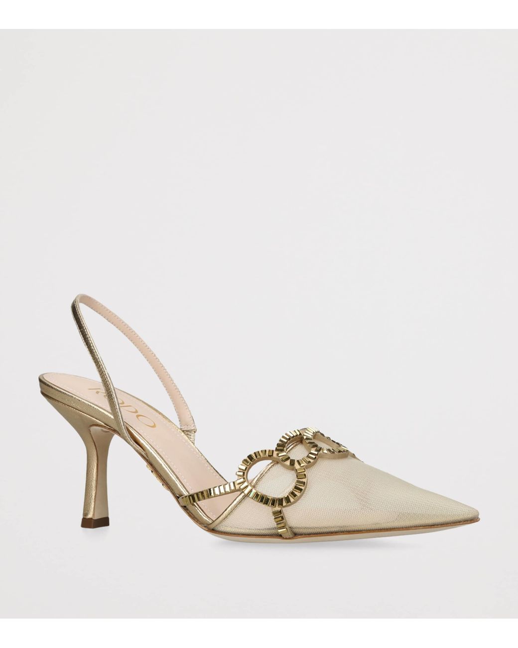 Rodo Metallic Leather Rosie Slingback Pumps 80