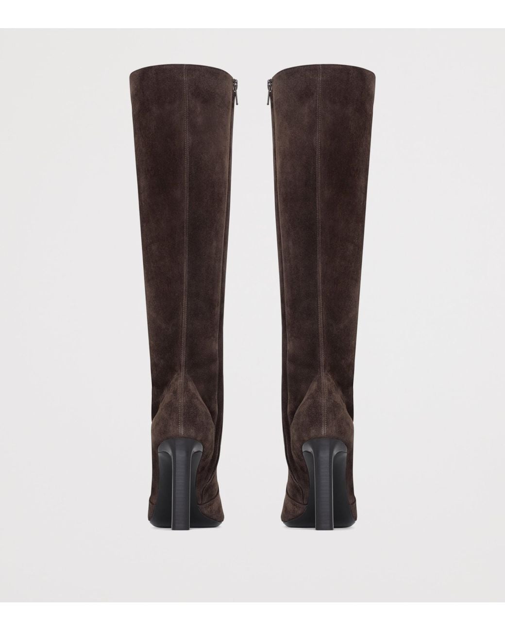 Saint Laurent Brown Leather Francoise Knee-High Boots 95