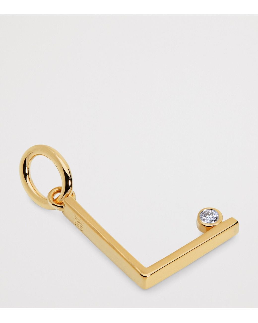 Monica Vinader Metallic Vermeil And Diamond L Initial Pendant