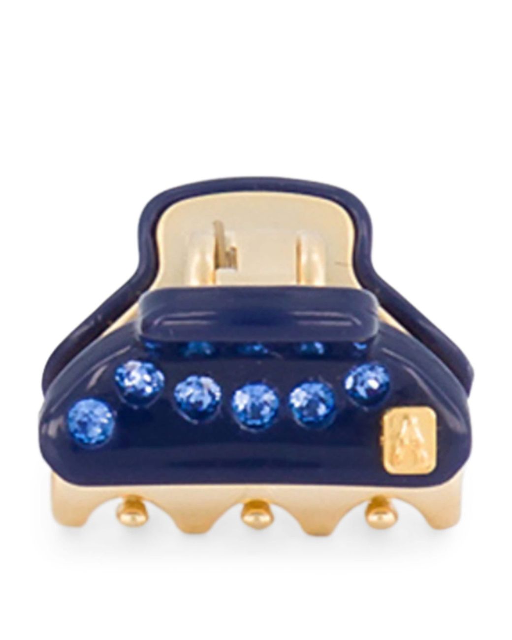 Alexandre De Paris Blue Plated Mini Claw Hair Clip