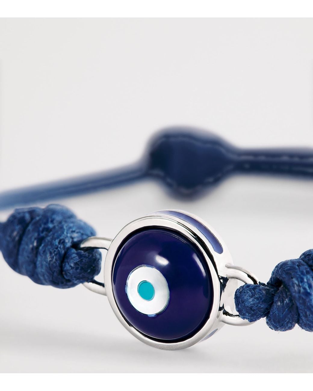 Tateossian Blue Macrame Milos Evil Eye Bracelet for men