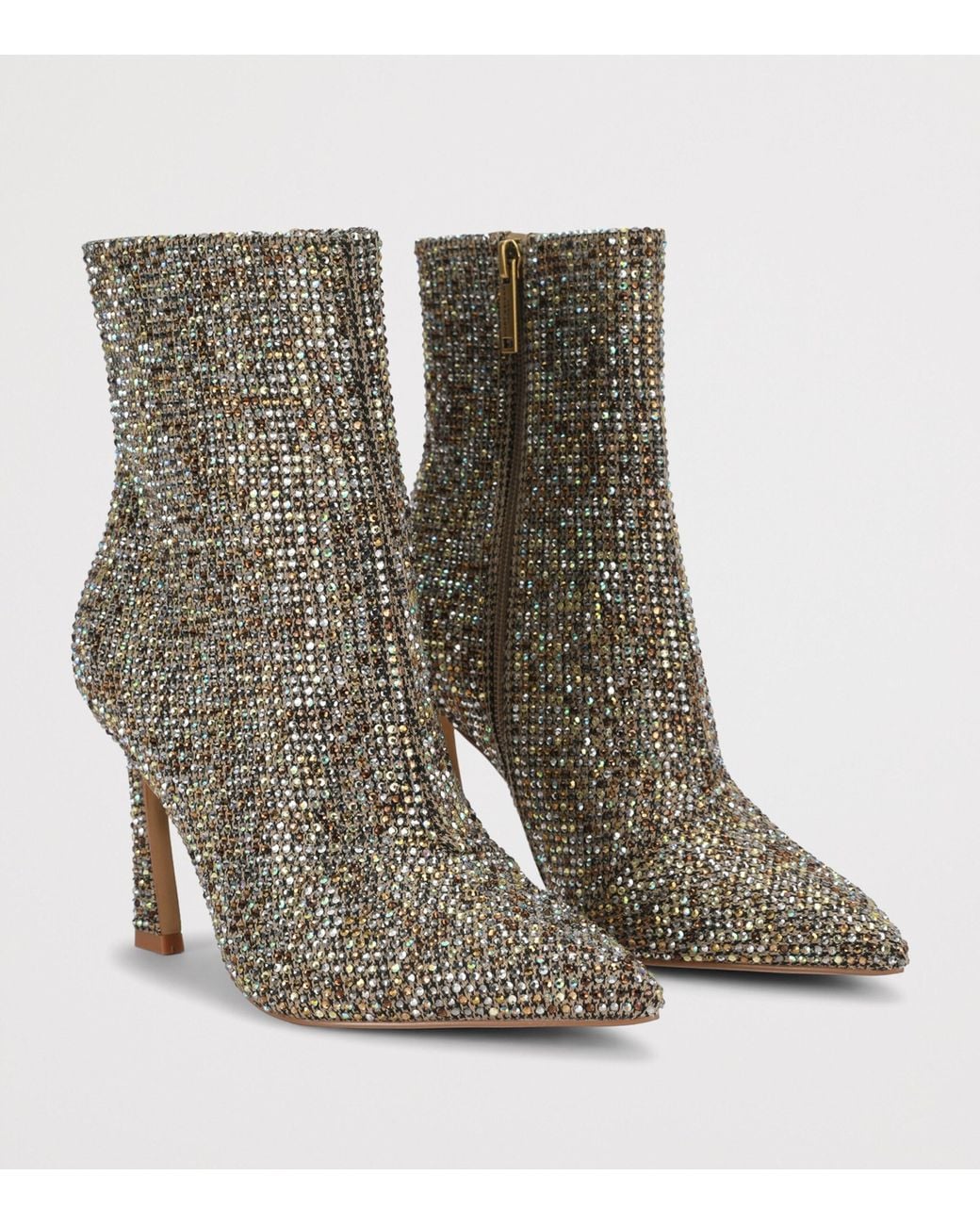 Kurt Geiger Brown Crystal-Embellished Annabel Ankle Boots