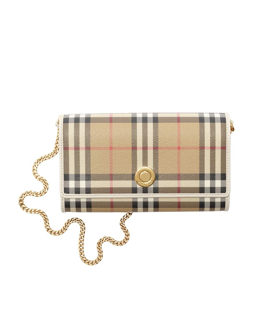 Burberry Natural Check Chain Wallet