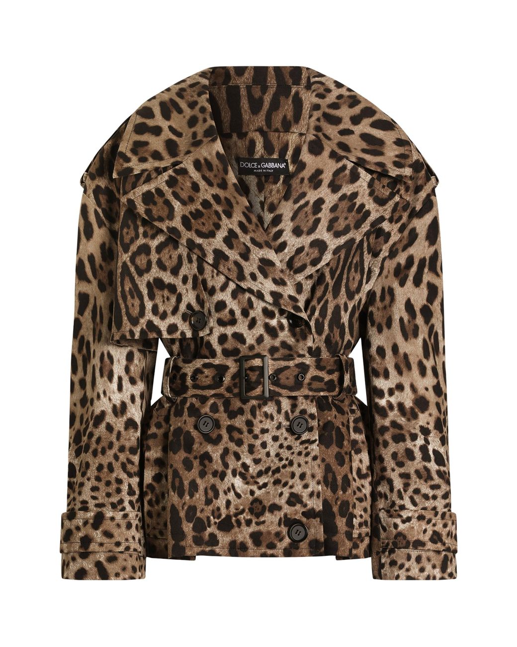 Dolce & Gabbana Brown Leopard Print Jacket