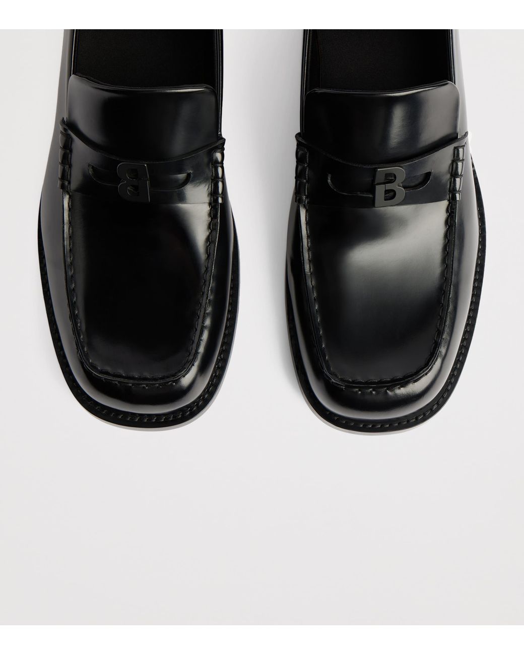 Balenciaga Black Patent Leather Comfy Loafers