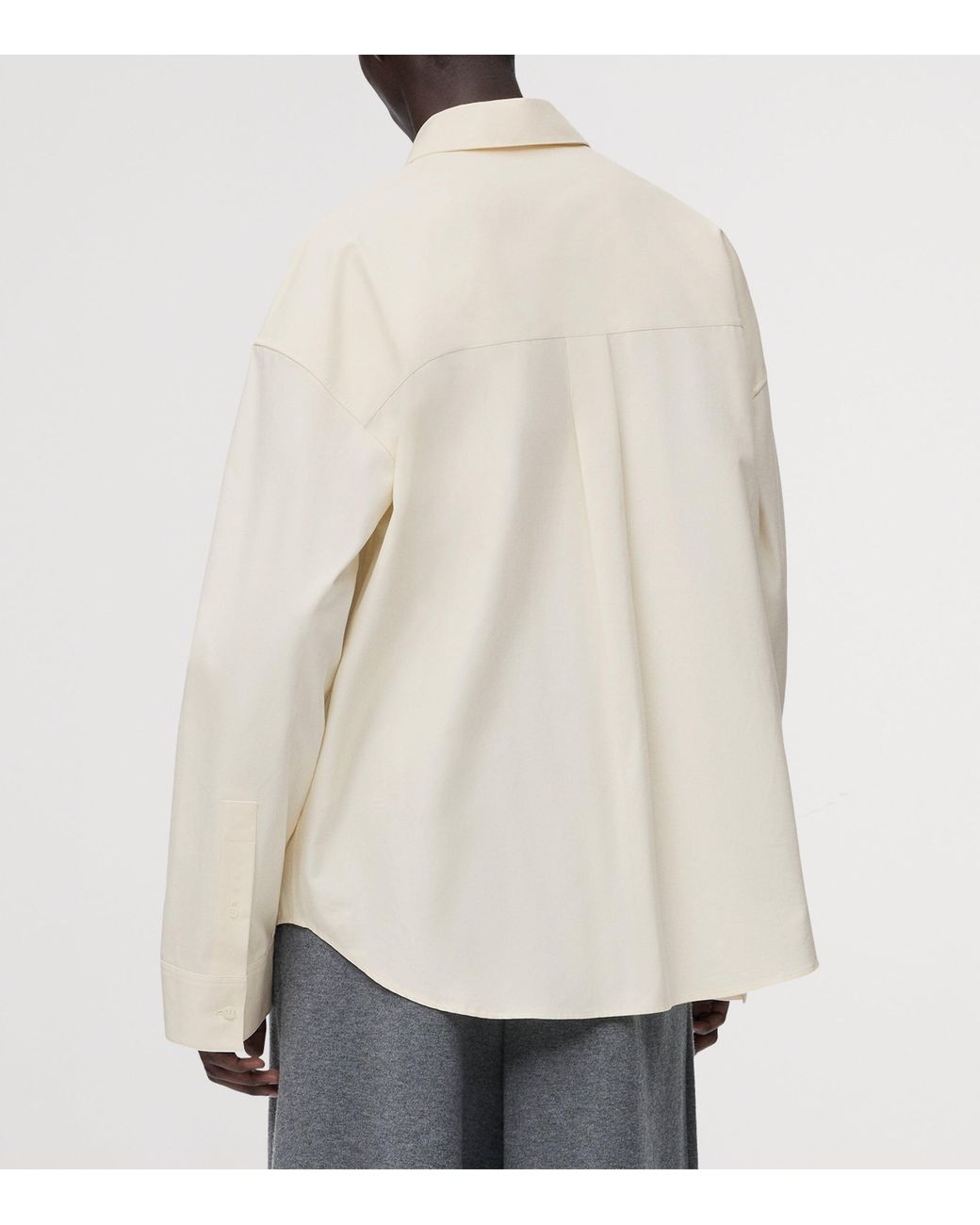 Loewe Natural Cotton Shirt With An Embroidered Anagram Logo for men