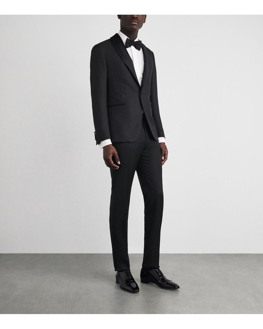 Pal Zileri Black Wool-Blend Satin-Trim Trousers for men