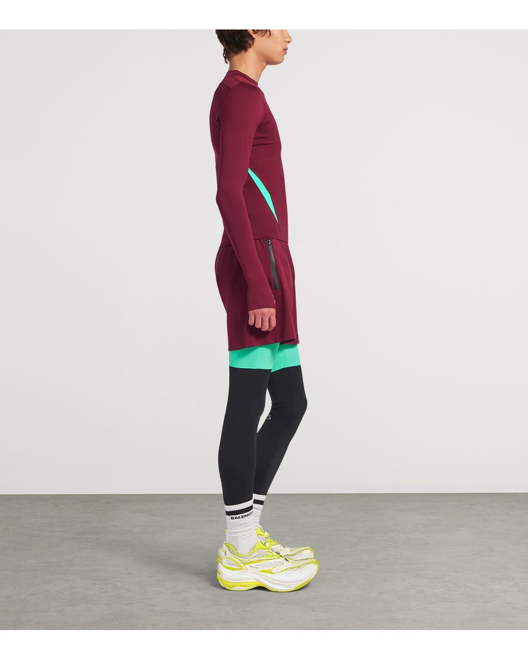Balenciaga Red Technical Long-Sleeve T-Shirt for men