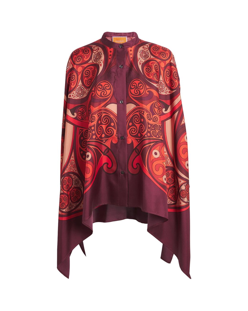 LaDoubleJ Red Silk Foulard Blouse