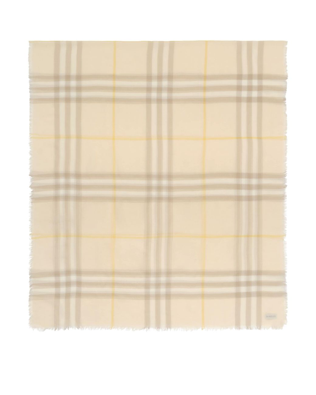 Burberry Natural Wool Check Scarf