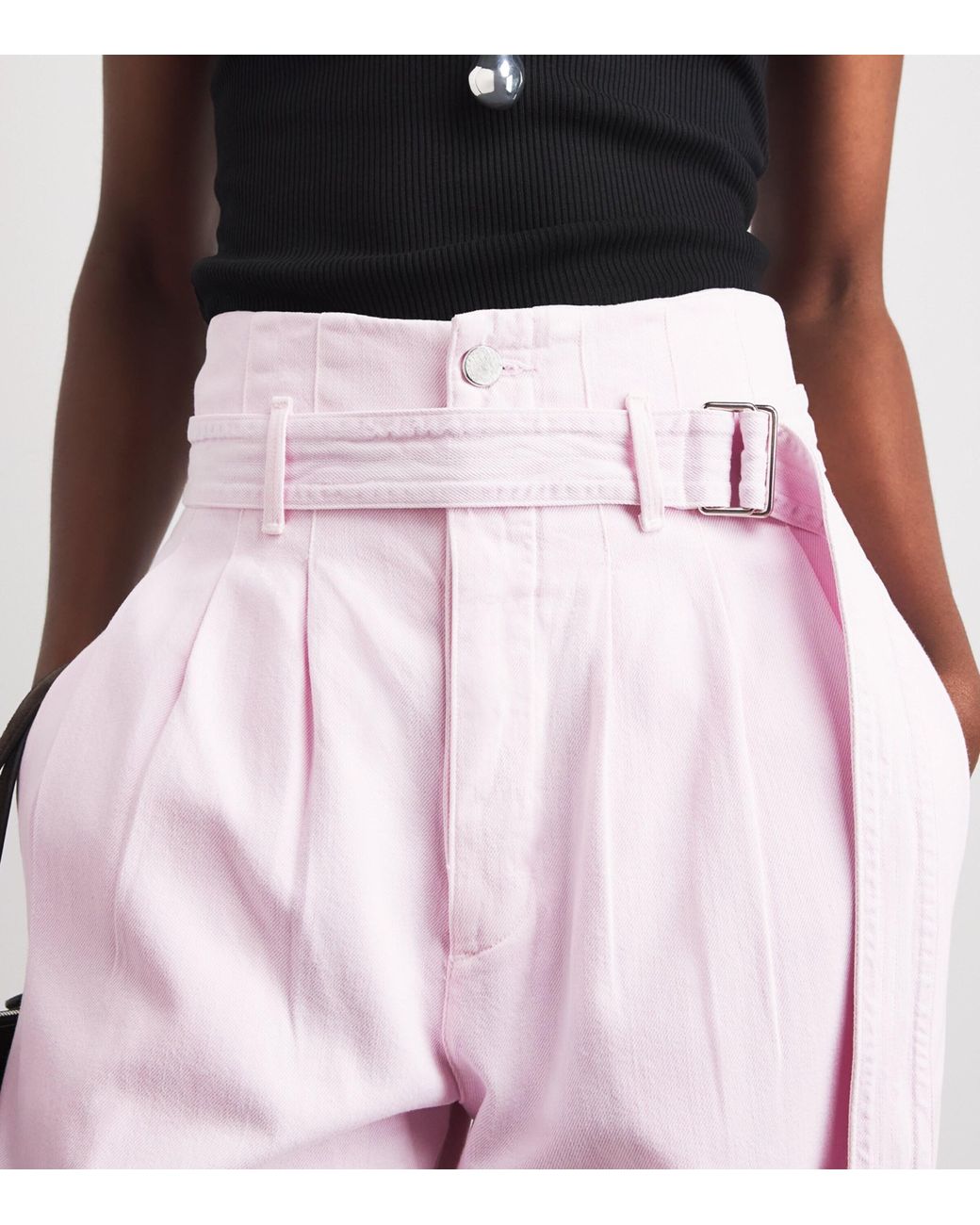 Agolde Pink X Maria Mcmanus Corset Wide-Leg Jeans