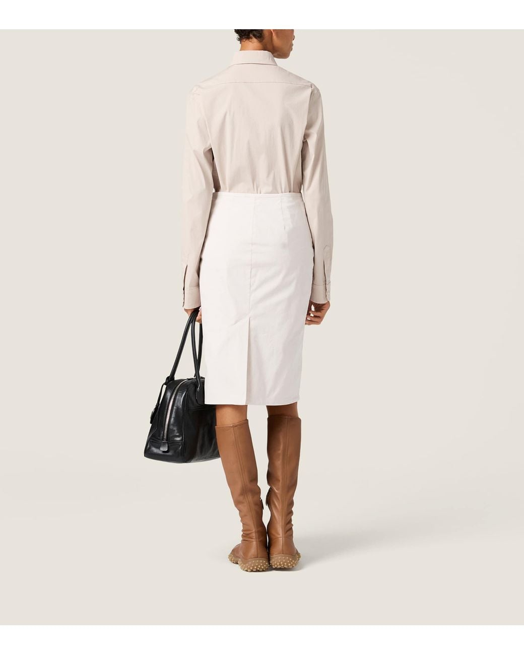 Miu Miu Natural Stretch-Poplin Shirt