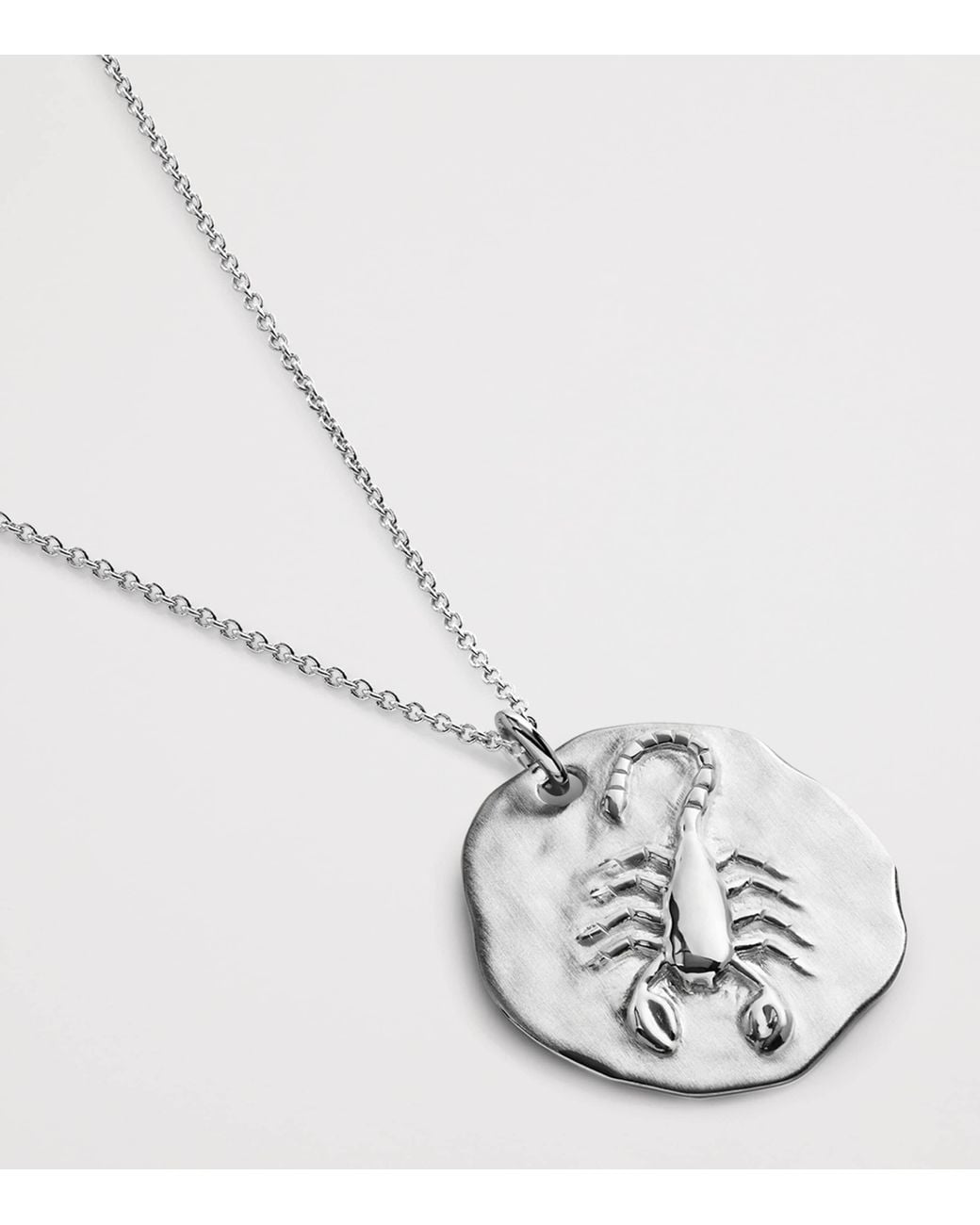 Monica Vinader White Sterling Scorpio Zodiac Necklace