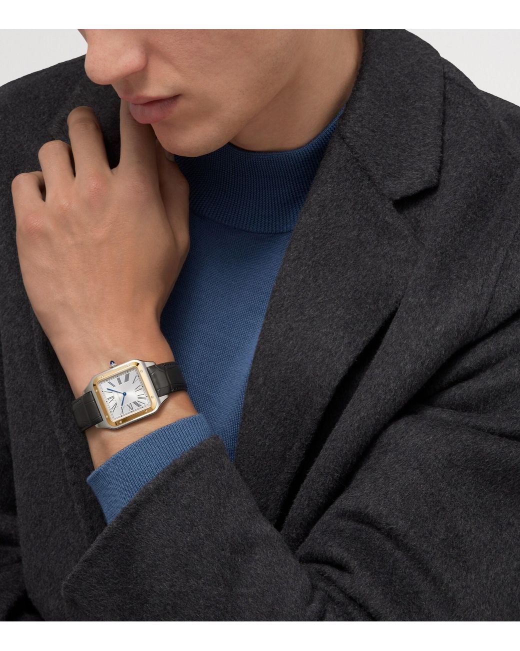 Cartier Multicolor Extra Large Steel And Santos-Dumont Watch for men