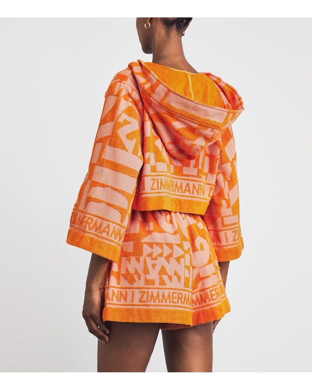 Zimmermann Orange Terry Solstice Crop Top