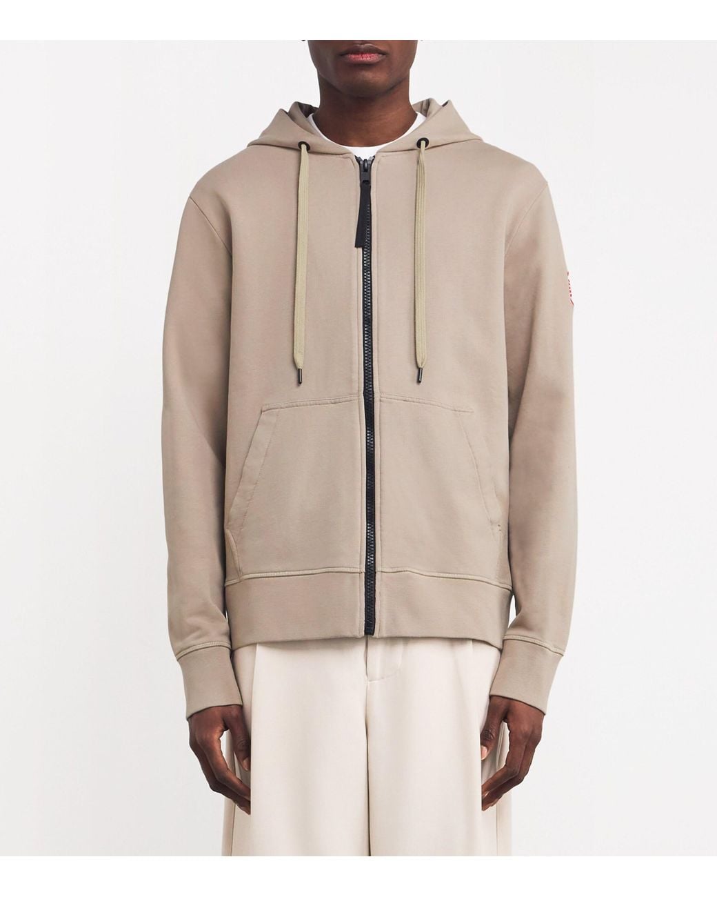 Canada Goose Natural Cotton Zip-Up Huron Hoodie for men