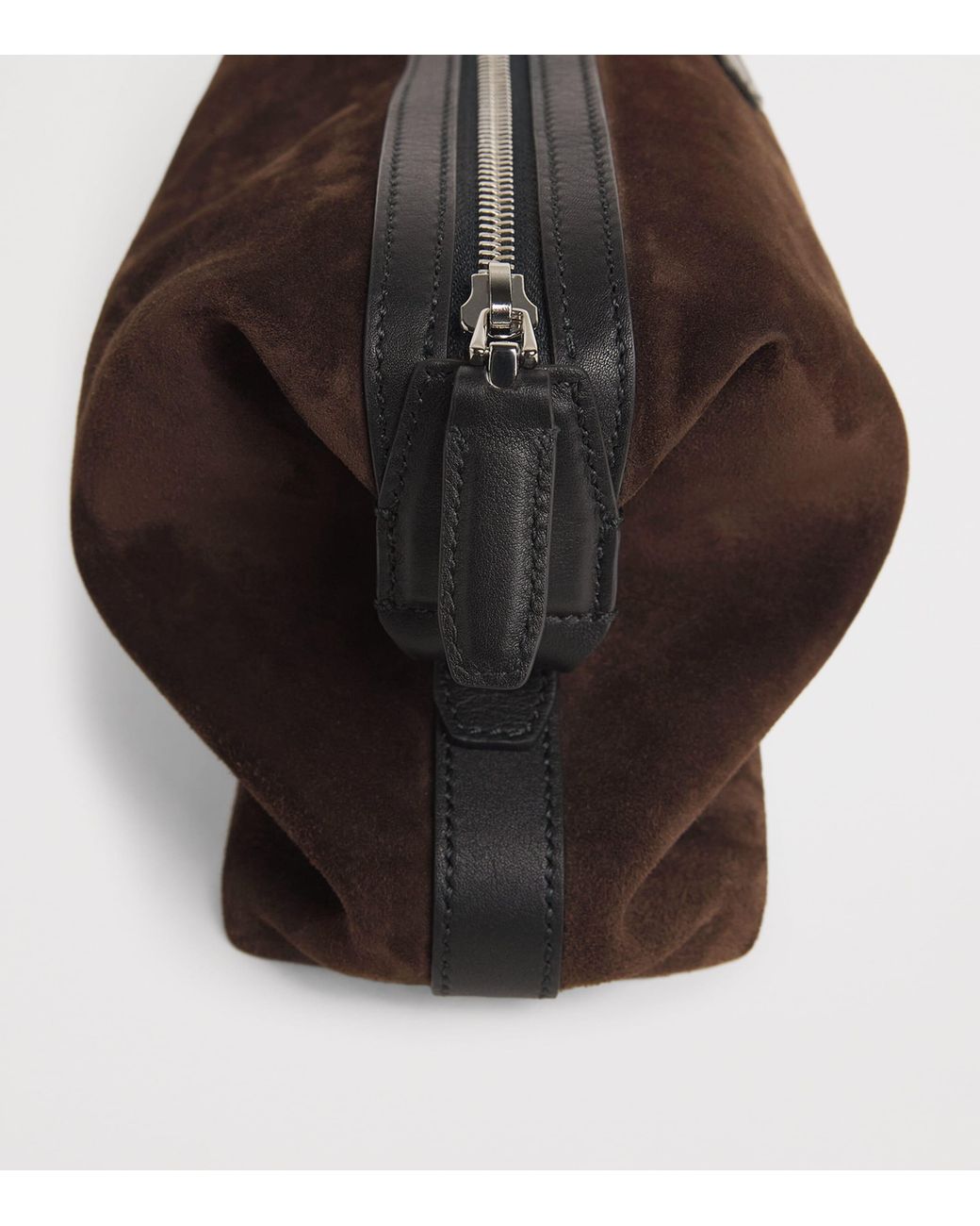 Brioni Brown Cotton Canvas Via Veneto Pouch for men