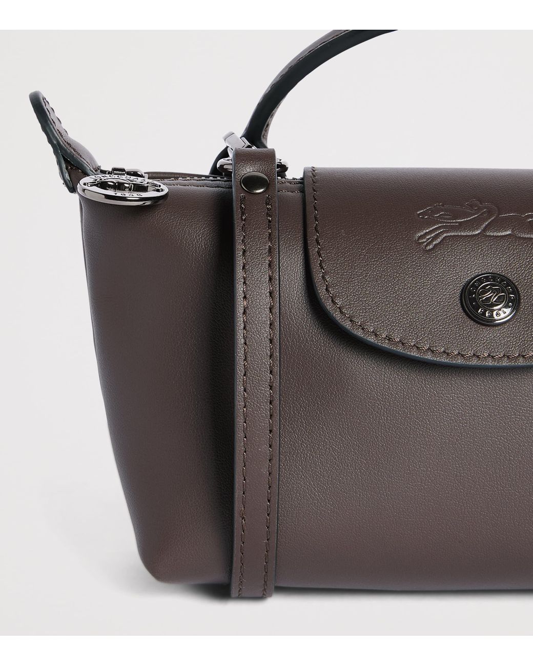 Longchamp Brown Extra-Small Leather Le Pliage Xtra Pouch