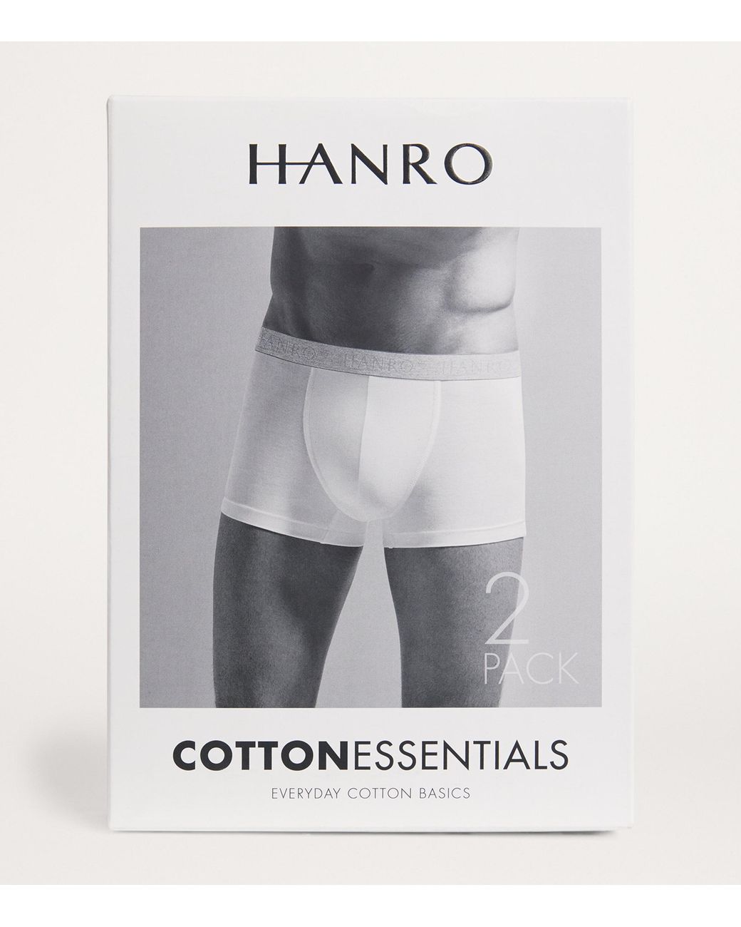 Hanro White Cotton-Blend Essential Trunks for men