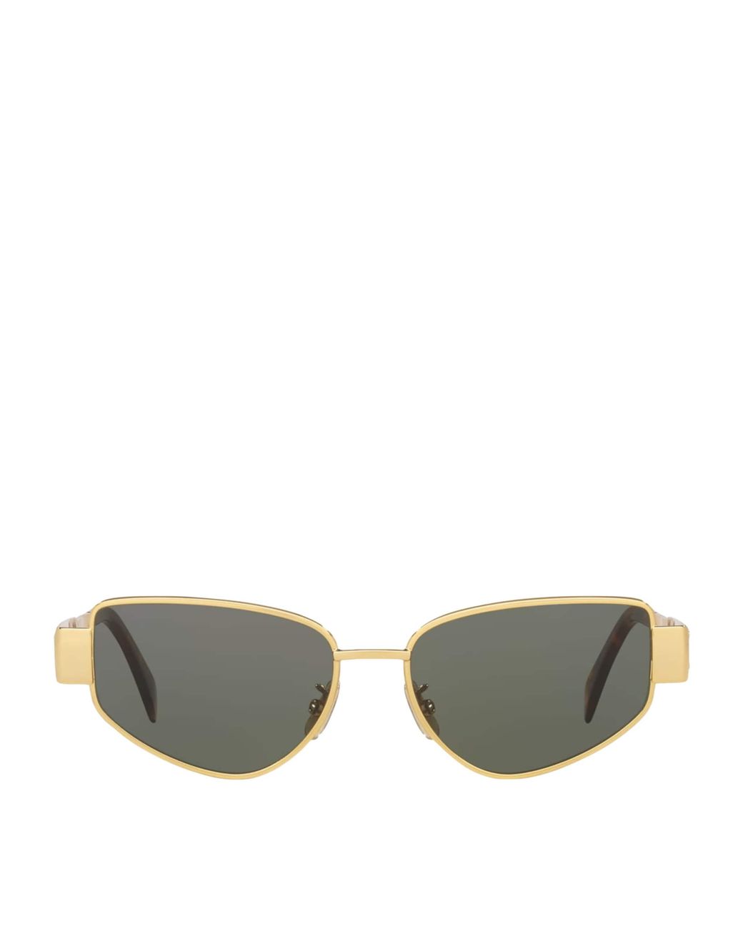 Céline Green Metal Triomphe Cat Eye Sunglasses