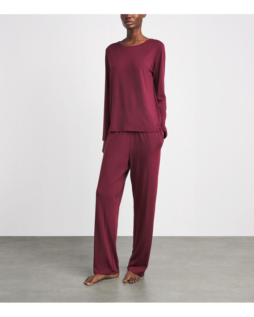 Harrods Purple Jersey Pyjama Set