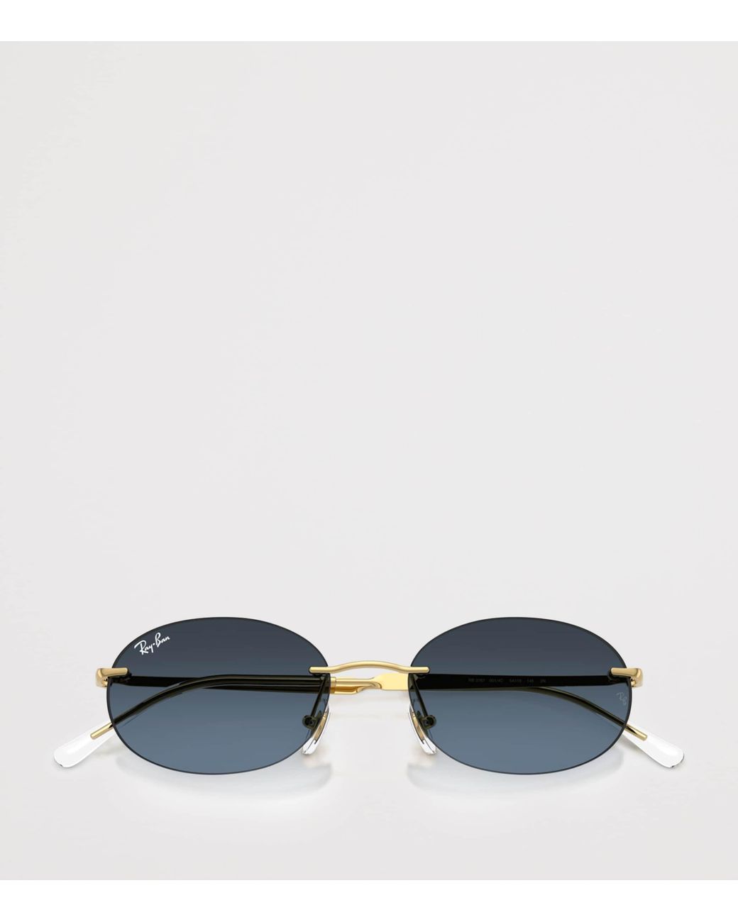 Ray-Ban Blue Rb3767 Metal Oval Sunglasses