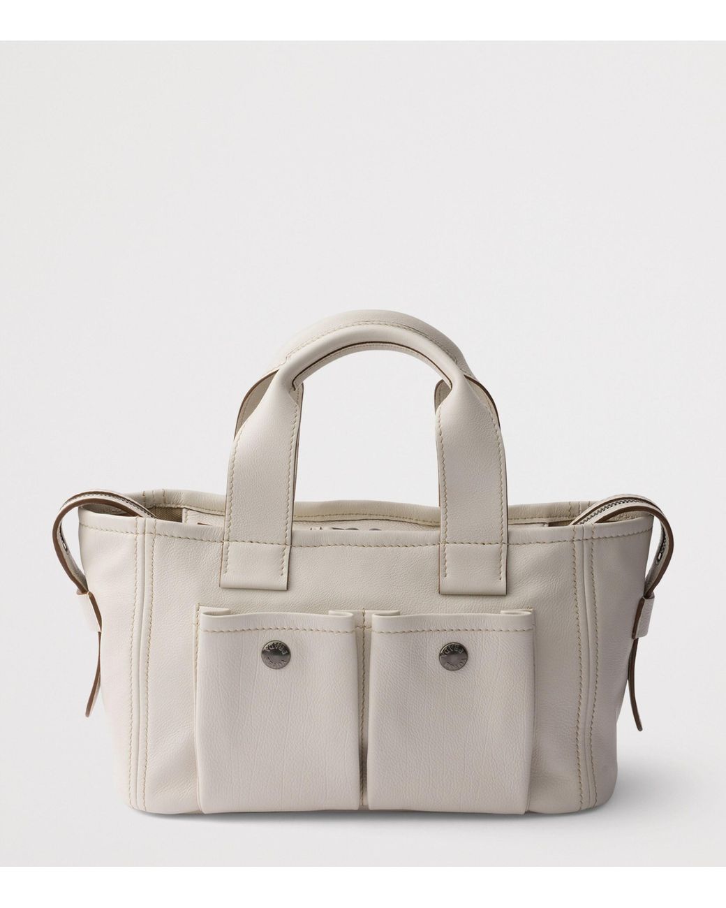 Prada Gray Medium Leather Route Tote Bag