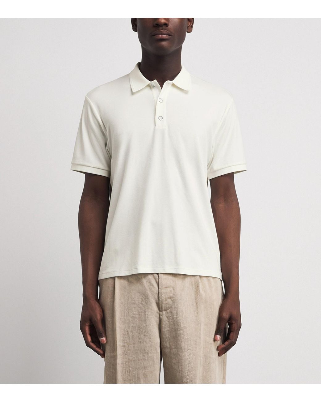 Rag & Bone White Technical Piqué Polo Shirt for men