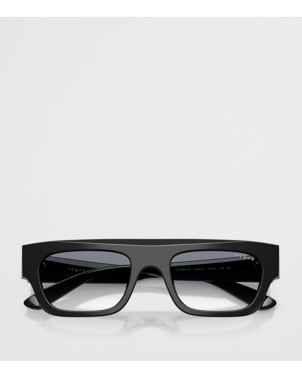 Vogue Black Rectangular Sunglasses