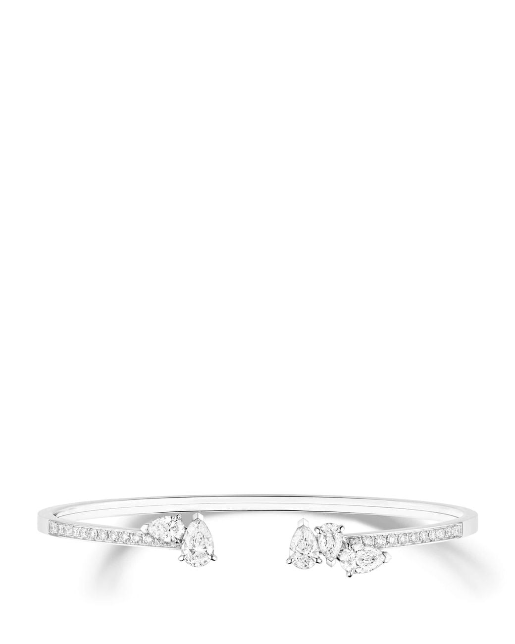 Repossi White And Diamond Serti Sur Vide Bangle