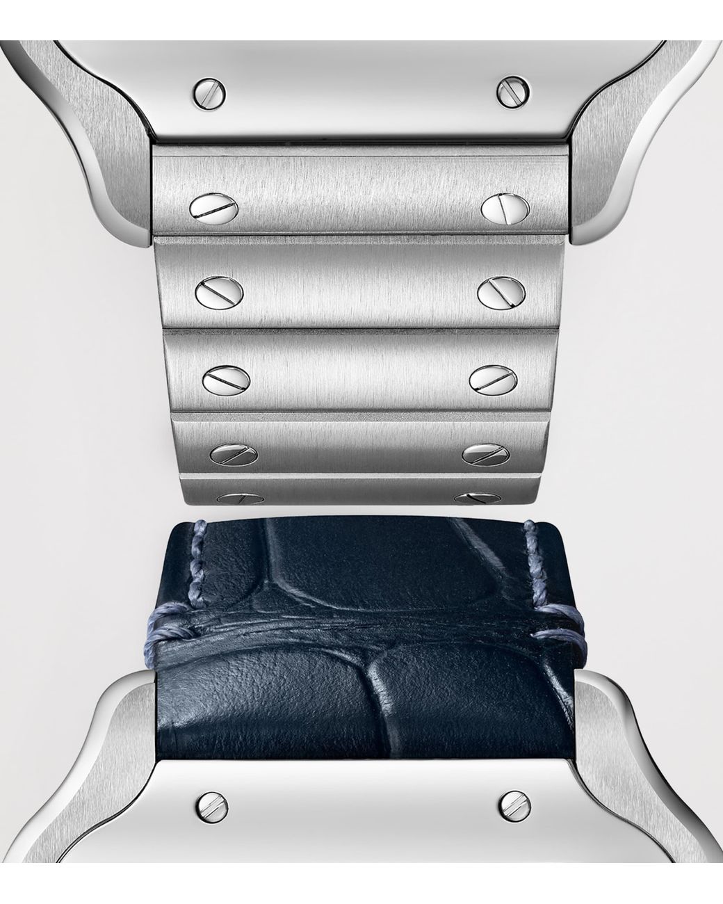 Cartier Gray Large Steel Santos De Watch for men