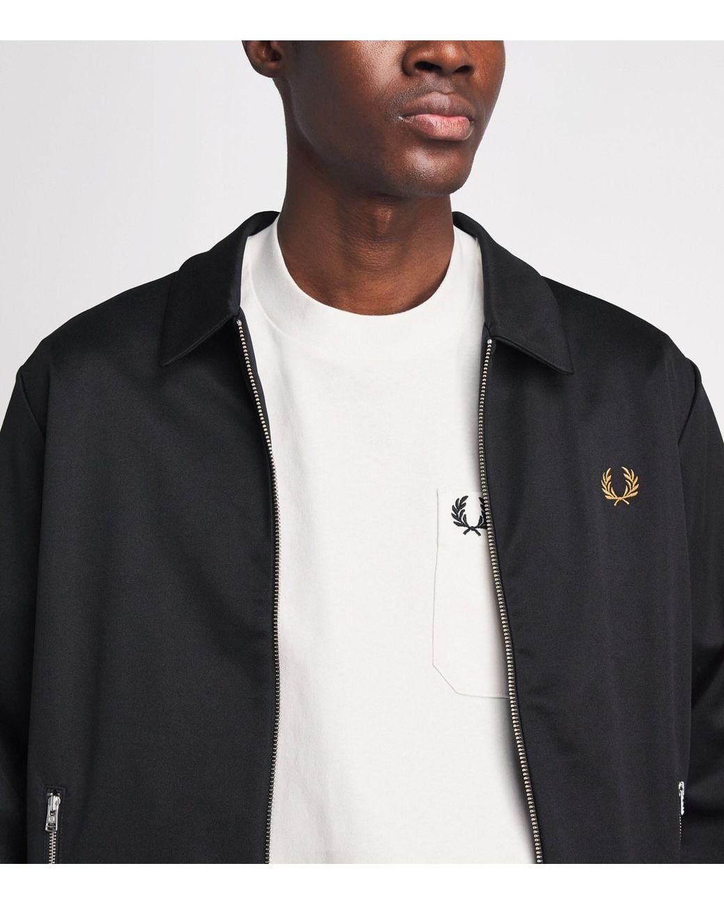 Fred Perry White Cotton Relaxed Logo T-Shirt for men