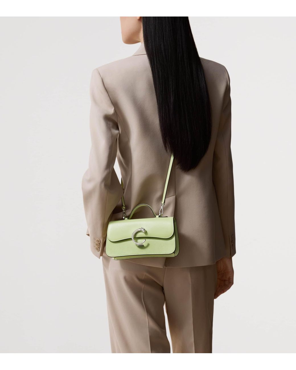 Cartier Metallic Leather Panthère De Top-Handle Bag
