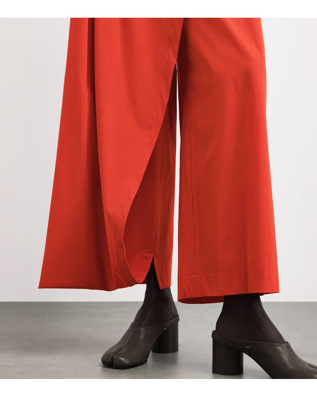 Issey Miyake Red Looped Wrap Trousers