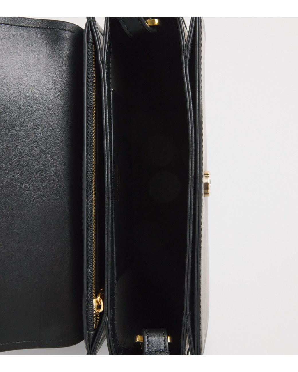 Harrods Black Leather Snaffle Cross-Body Bag