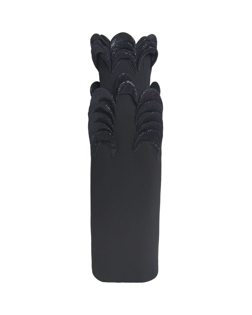Maticevski Black Sequin Glint Midi Dress