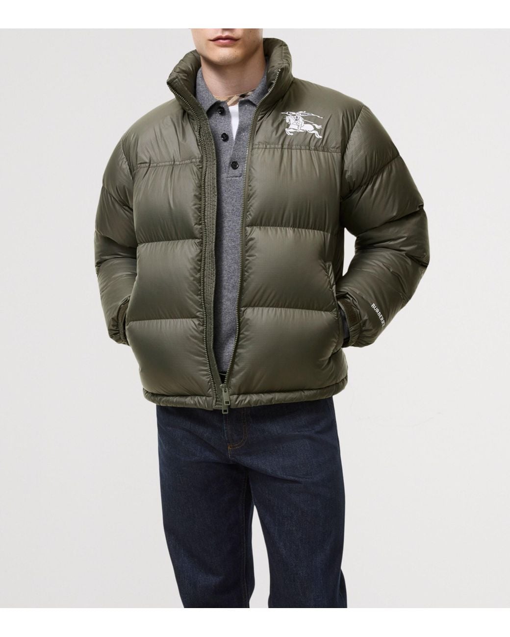 Burberry Green Down Ekd Puffer Jacket for men