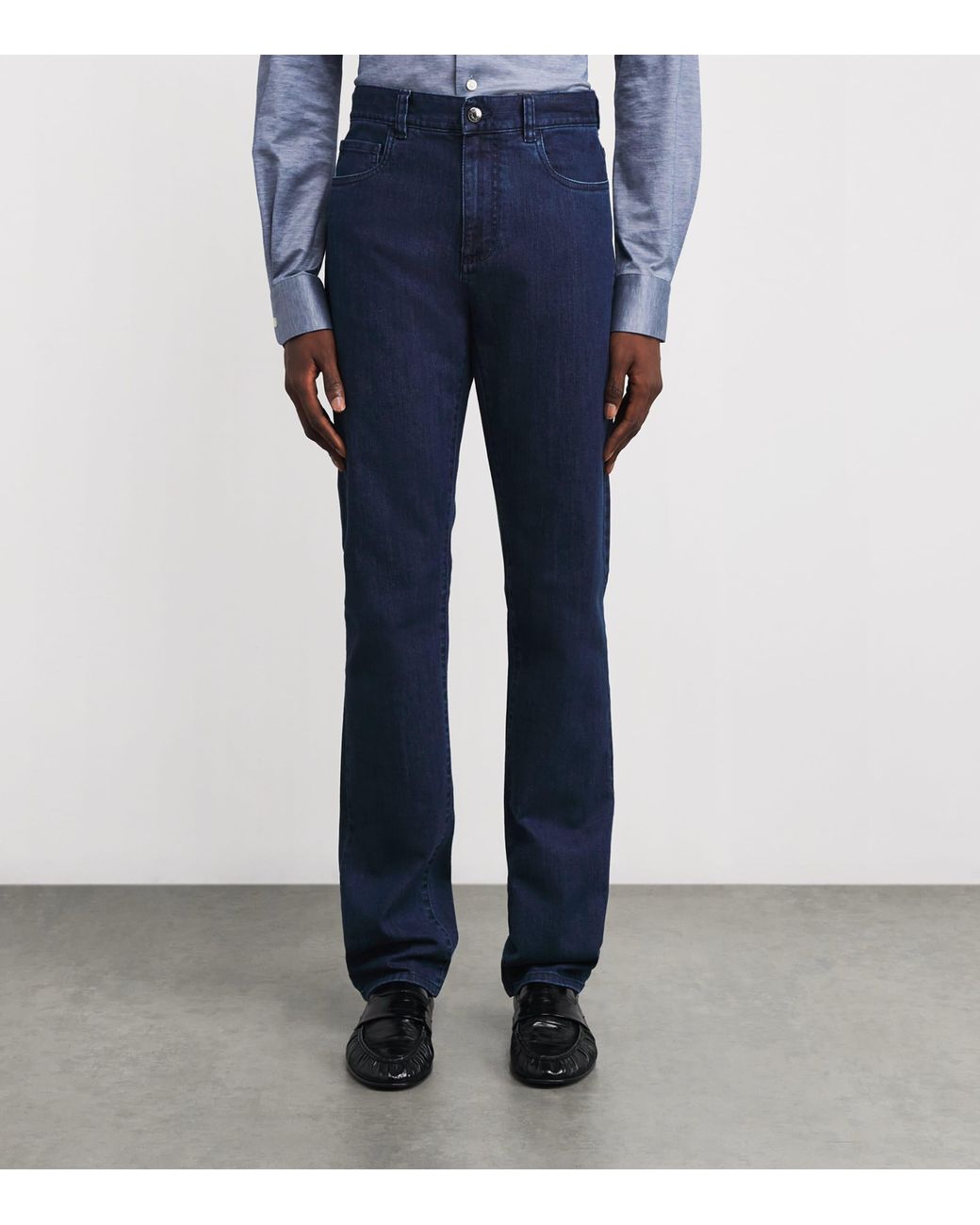 Canali Blue Slim Jeans for men