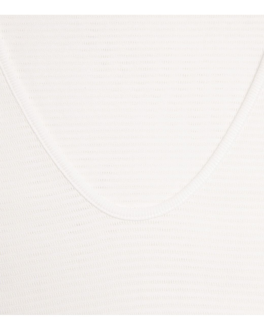 Sunspel White Cotton Mesh Cellular V-Neck T-Shirt for men
