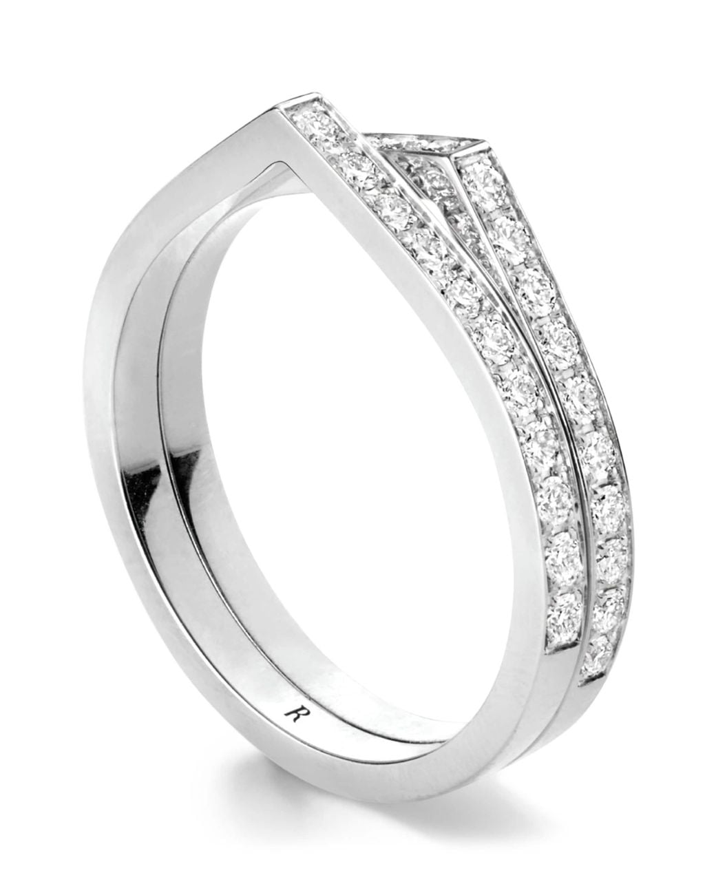 Repossi White And Diamond Antifer Ring