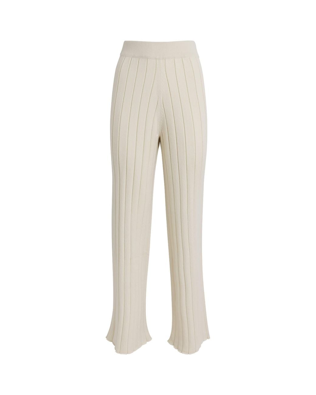 Colombo Natural Cashmere Ribbed Trousers