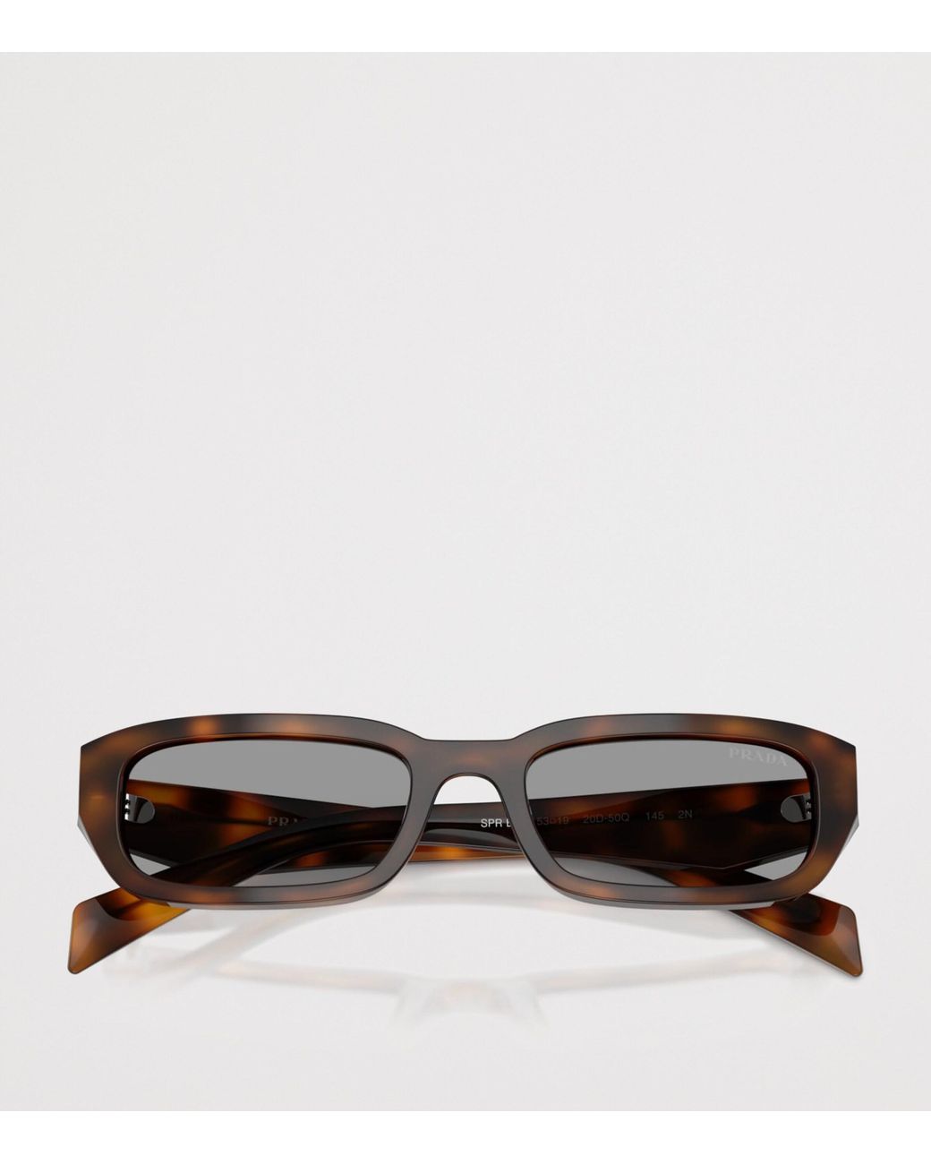 Prada Brown Tortoiseshell Rectangle Sunglasses