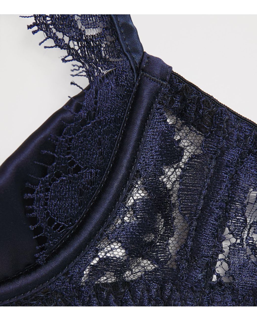 Coco De Mer Blue Lace Tamara Quarter-Cup Bra