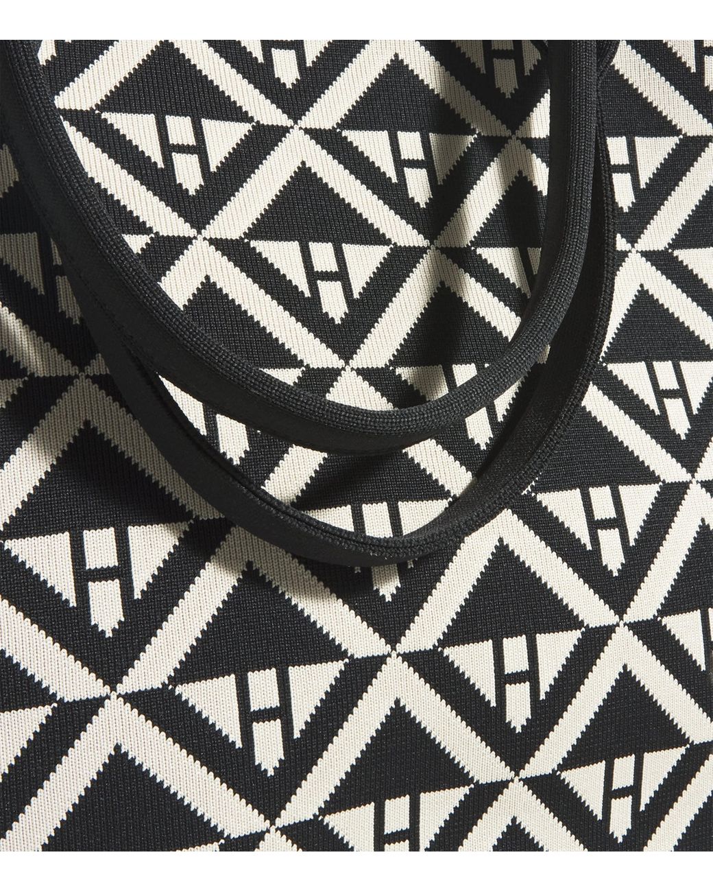 Harrods Black Large Geometric Tote Bag