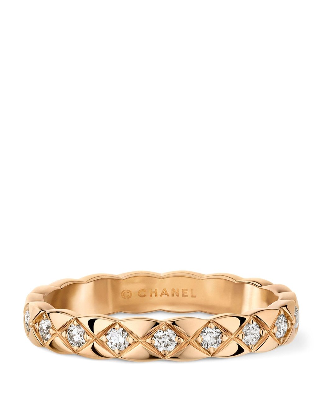 Chanel Beige Gold And Diamond Coco Crush Ring in Natural Lyst UK