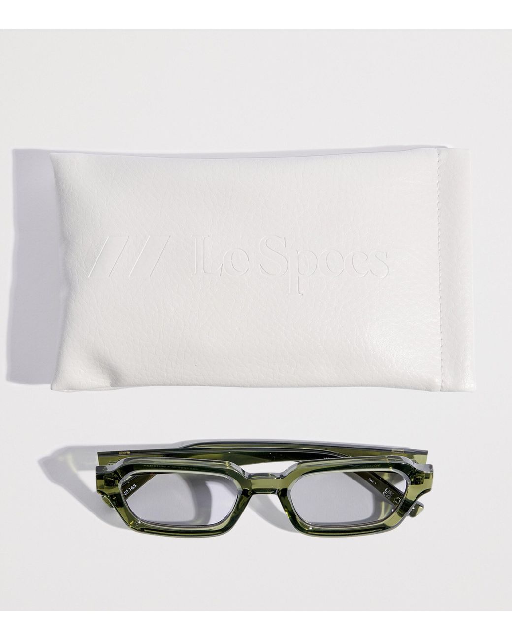 Le Specs Green Tension Rectangle Sunglasses
