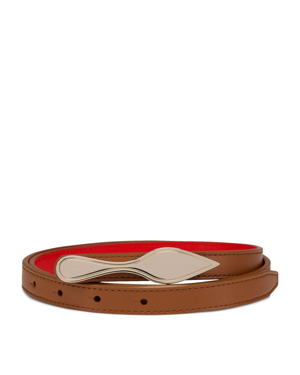 Christian Louboutin Brown Bettina Leather Reversible Belt